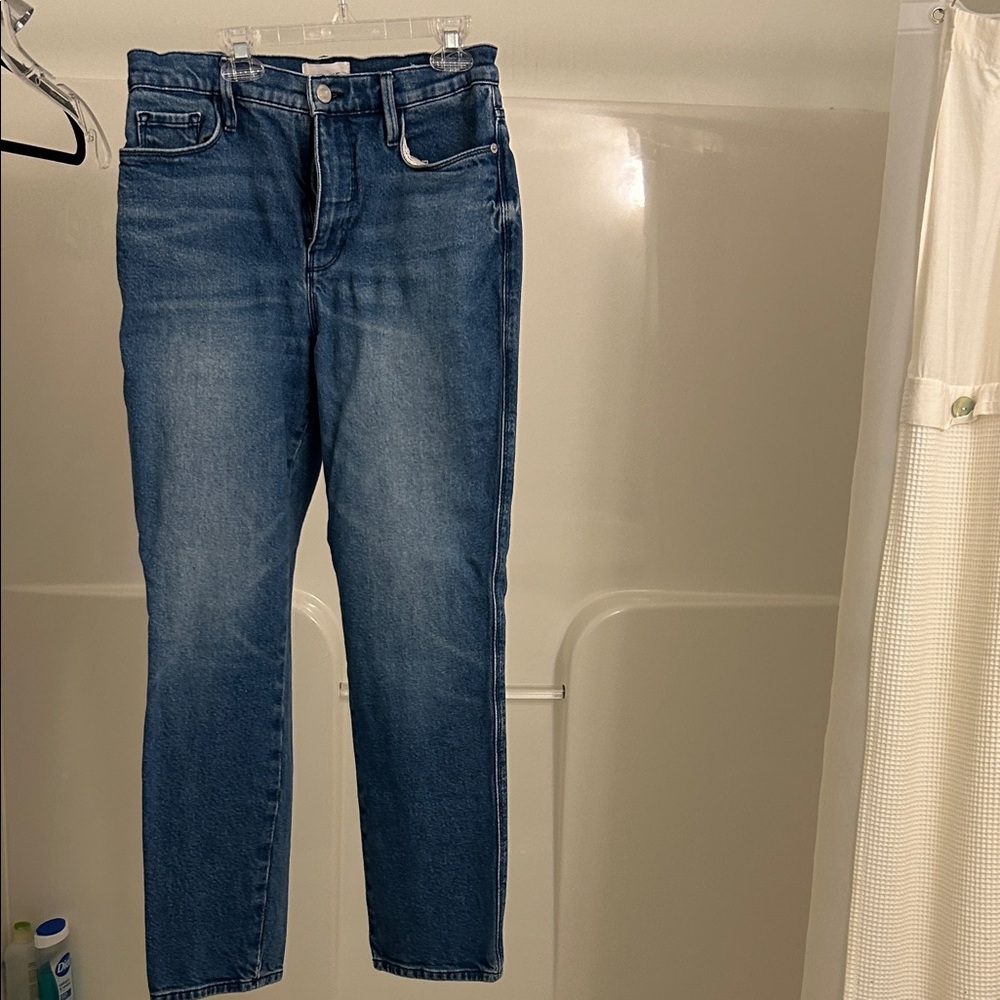 Frame Denim High Rise Classic Blue Jeans